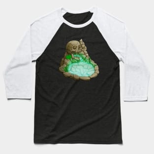 Pond of Death - Nature Skull Pool Baseball T-Shirt